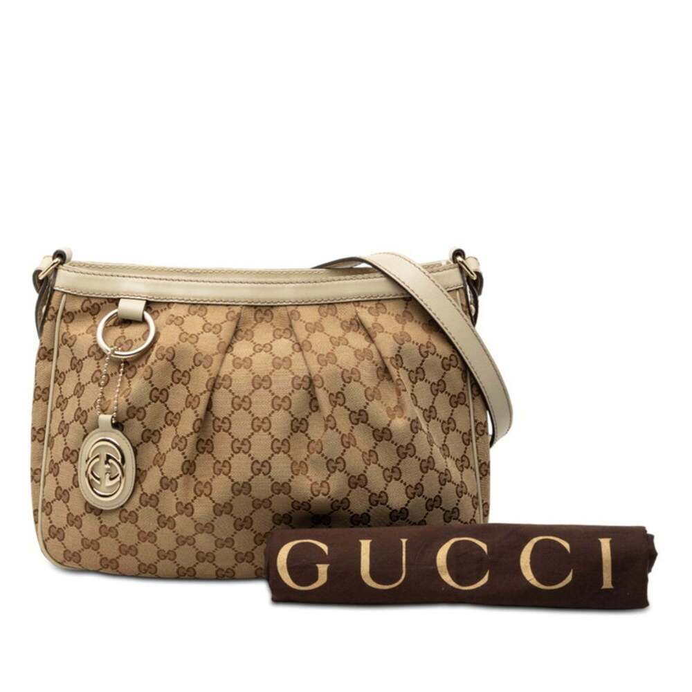 GUCCI Authentic Cream Leather Shoulder Bag - Picture 7 of 7